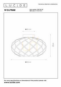 Plafon Lucide WOLFRAM czarny ażurowy Ø30 cm E27 21117/30/30 small 4