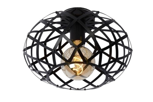 Sprawdź Plafon Lucide Wolfram czarny 30 cm metal E27 21117/30/30