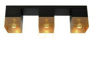 Plafon Lucide Renate 3xE27 czarny złoty metalowy nowoczesny 54 cm 21123/03/02 small 0
