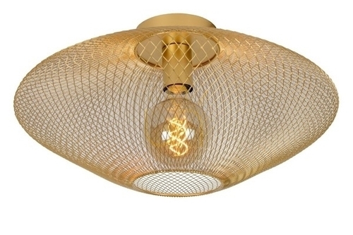 Sprawdź Plafon Lucide MESH złoty 45 cm metalowy vintage 21123/45/02