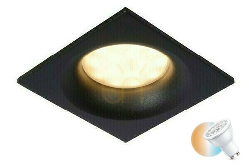 Sprawdź Oczko sufitowe Lucide ZIVA czarne IP44 GU10 LED do łazienki 09924/01/30