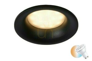 Oczko sufitowe Lucide Ziva czarne IP44 GU10 LED do łazienki 09923/01/30 small 0
