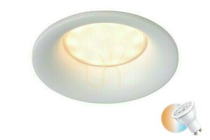 Oczko sufitowe Lucide Ziva biały IP44 GU10 LED do łazienki 8,5 cm 09923/01/31 small 0