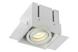 Oczko sufitowe wpuszczane Lucide TRIMLESS białe aluminium GU10 09925/01/31 small 0