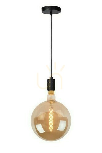 Sprawdź Lampa wisząca Lucide Jova czarna vintage metal E27 08426/01/30