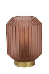 Lampa stołowa Lucide SUENO różowa złota szklana E14 17 cm 45595/01/66 small 1