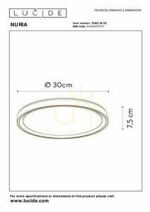 Plafon Lucide Nuria czarny LED 18W 30 cm 79182/18/30 small 1