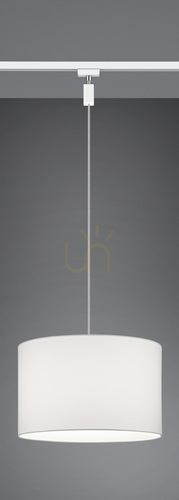 Sprawdź Lampa wisząca do szynoprzewodu Trio DUOline 73330101 – biała, E27, Ø40 cm