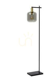 Lampa podłogowa Lucide Joanet dymione szkło stal 150 cm E27 45794/01/65 small 1