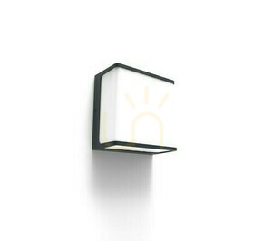 Kinkiet zewnętrzny Lutec DOBLO 5105003125 LED 24W antracyt 15x15 cm small 0