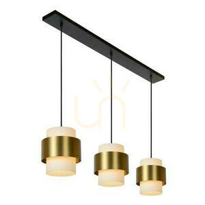 Lampa wisząca Lucide Firmin 3xE27 złota szkło stal retro 110 cm small 5