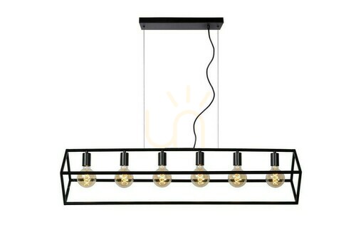 Sprawdź Lampa wisząca Lucide FABIAN czarna metalowa 6xE27 00425/06/30