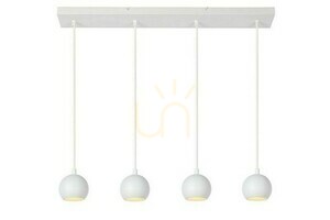 Lampa wisząca Lucide Favori 4xGU10 biała złota LED nowoczesna 98 cm 09434/04/31 small 0