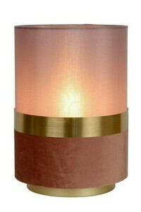 Lampa stołowa Lucide Extravaganza Tusse różowa złota retro 22 cm small 0