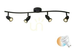 Reflektorek Lucide CARO 4xGU10 czarny metalowy 78 cm 13955/04/30 small 0