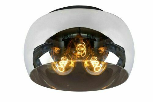 Sprawdź Plafon Lucide Olivia 3xE27 szary szklano-metalowy 40 cm 45101/40/65