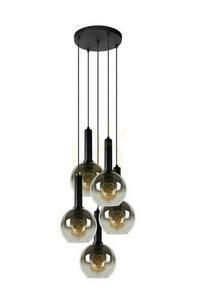 Lampa wisząca Lucide Marius czarna 5xE27 metalowa nowoczesna 55 cm 45402/15/30 small 1