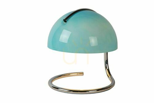 Sprawdź Lampa stołowa Lucide Cato niebieska metalowa retro E27 23,5 cm 46516/01/35
