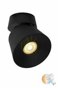Plafon Lucide TRIGONO czarny metal GU10 1x40W 10,5 cm small 0