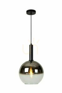 Lampa wisząca Lucide Marius kula szkło dymione 30 cm E27 45402/30/30 small 0