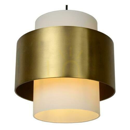 Sprawdź Lampa wisząca Lucide Firmin złota szklana retro 30 cm 45497/30/02