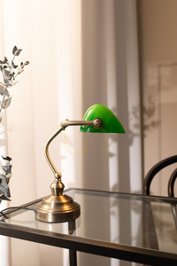 Lampa stołowa Markslojd Bankers zielona metalowa 25 cm 105930 small 1
