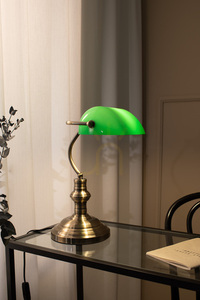 Lampa stołowa Markslojd Bankers zielona metalowa 42 cm 105931 small 1