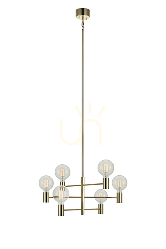 Sprawdź Lampa wisząca Markslojd Capital 6 mosiądz 62 cm 106418