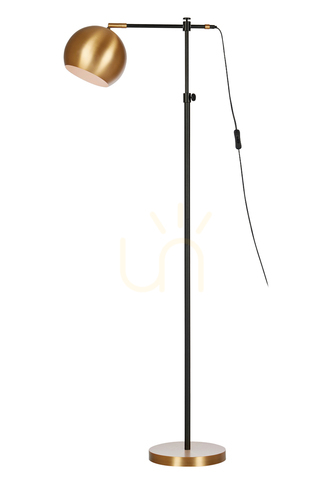Sprawdź Lampa podłogowa Markslojd Chester 107231 brązowa czarna metalowa 1-punktowa 135 cm