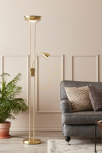 Sprawdź Lampa podłogowa Markslojd DETROIT 2L 111242 mosiężna brązowa 180 cm