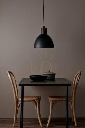 Sprawdź Lampa wisząca Markslojd EAGLE 106550 czarna metalowa 35 cm 1x60W