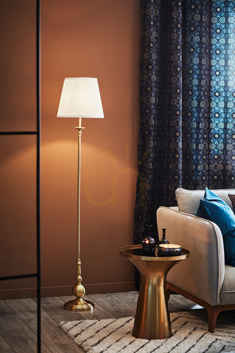 Sprawdź Lampa Podłogowa Markslojd Imperia 106322 beżowo-złota 149 cm E27