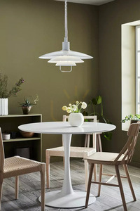 Lampa wisząca Markslojd KIRKENES 102282 szara metalowa E27 1-punktowa 48 cm small 1