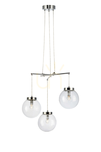 Sprawdź Lampa wisząca Markslojd Sicily 3-punktowa chrom transparentna 107015