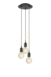 Lampa wisząca Markslojd BRONX 3-punktowa czarna metalowa 25 cm 108452 small 0
