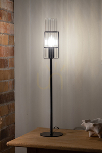 Lampa stołowa Markslojd TUBO 108556 czarna transparentna 65 cm E27 small 1