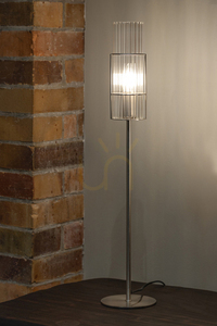 Lampa stołowa Markslojd Tubo 108558 nikiel satynowy szkło transparentne 65 cm small 1