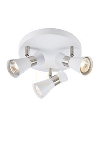Plafon Markslojd FOLIE 108628 biały metalowy 3-punktowy 20,5 cm small 0