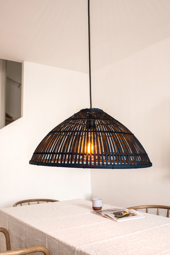 Sprawdź Lampa wisząca Markslojd Capello 108674 czarna metal bambus 58 cm