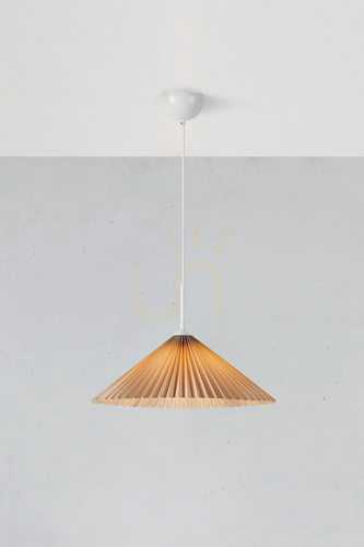 Sprawdź Lampa wisząca Markslojd Plisado 50 cm beżowa 108710