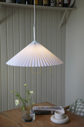Sprawdź Lampa wisząca Markslojd PLISADO 108711 biała 50 cm metalowa