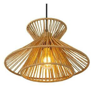 Lampa wisząca Lucide Tasman 32 cm drewno złoto Japandi 10420/32/72 small 2