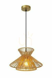 Lampa wisząca Lucide Tasman 32 cm drewno złoto Japandi 10420/32/72 small 0
