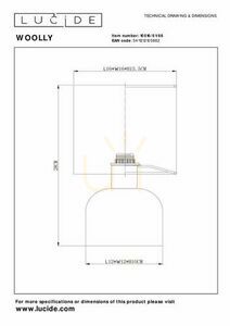 Różowo-czarna lampa stołowa Lucide WOOLLY 10516/01/66 E14 small 4
