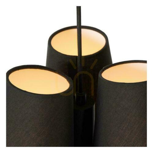 Sprawdź Lampa wisząca Lucide GREGORY czarna len 3xE27 34,3 cm