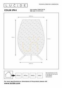 Słupek oświetleniowy Lucide Colin czarny LED 3W IP44 50 cm small 5