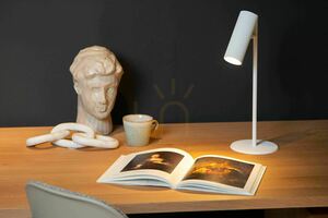Biała lampa biurkowa Lucide CLUBS, aluminium, GU10 09539/01/31 small 4