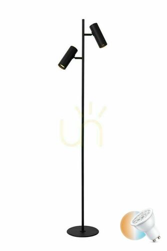 Sprawdź Lampa podłogowa Lucide CLUBS czarna LED GU10 2-punktowa 140 cm IP20