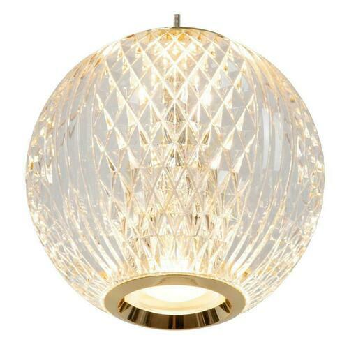Sprawdź Lampa Wisząca Lucide Cintra 5 Kul LED 23,5W 2700K Ø32 cm Akryl Mosiądz 13499/22/60