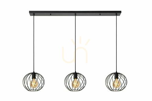 Sprawdź Lampa wisząca Lucide Danza czarna 3xE27 metal modern 130 cm 21428/03/30